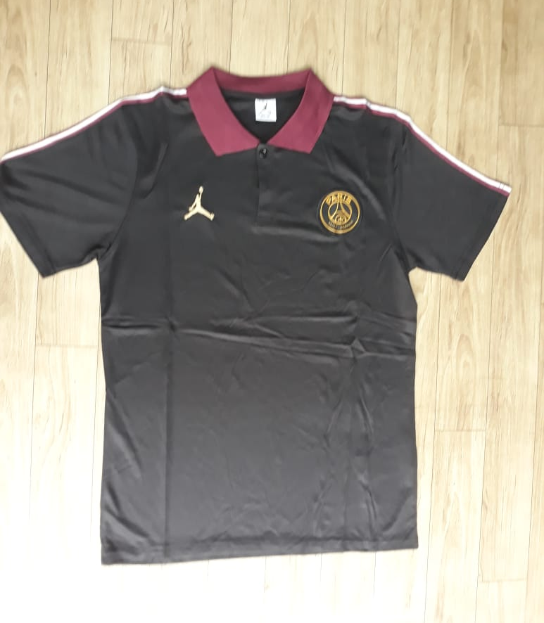 PSG Jordan Black/Maroon Polo Tee