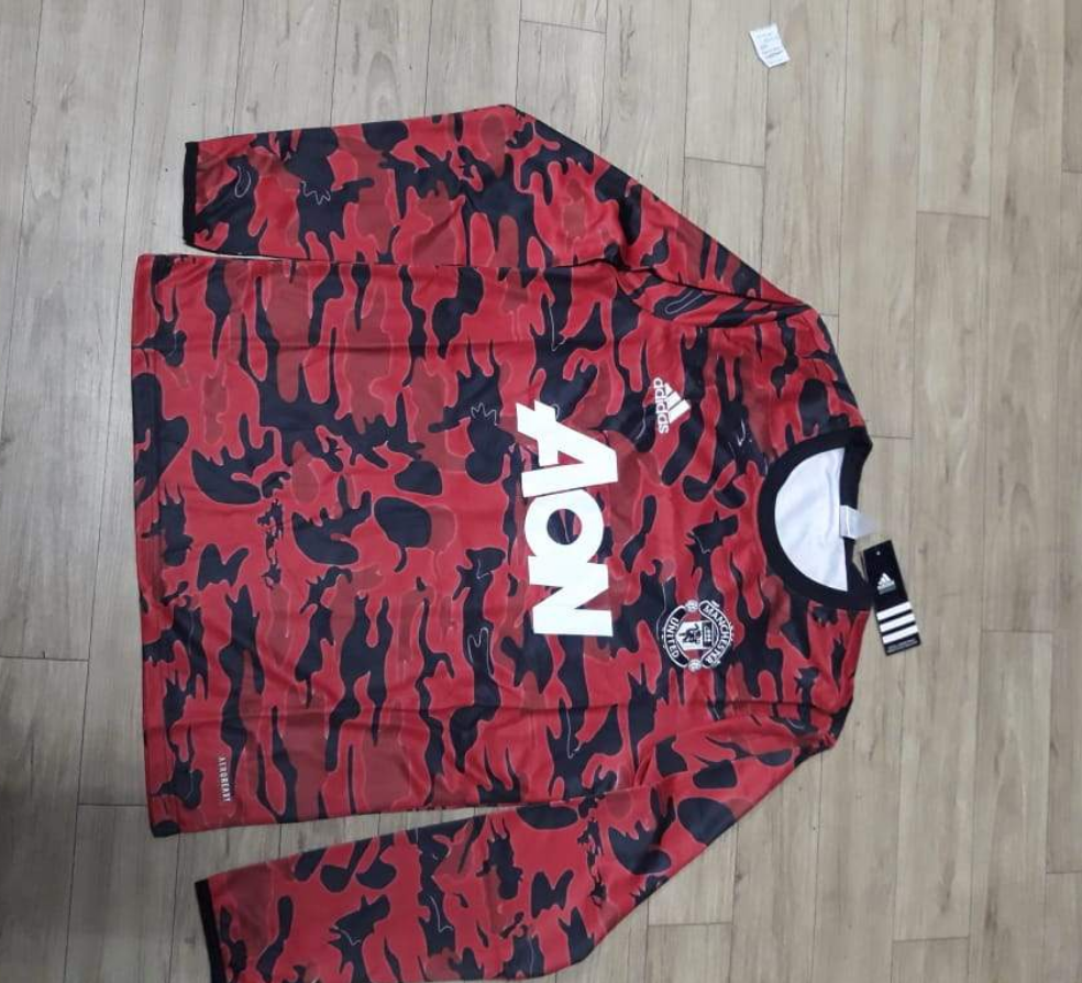 Manchester United Home Track Upper Black/Red 2021/22