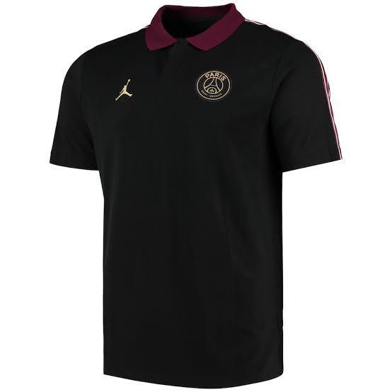PSG Jordan Black/Maroon Polo Tee