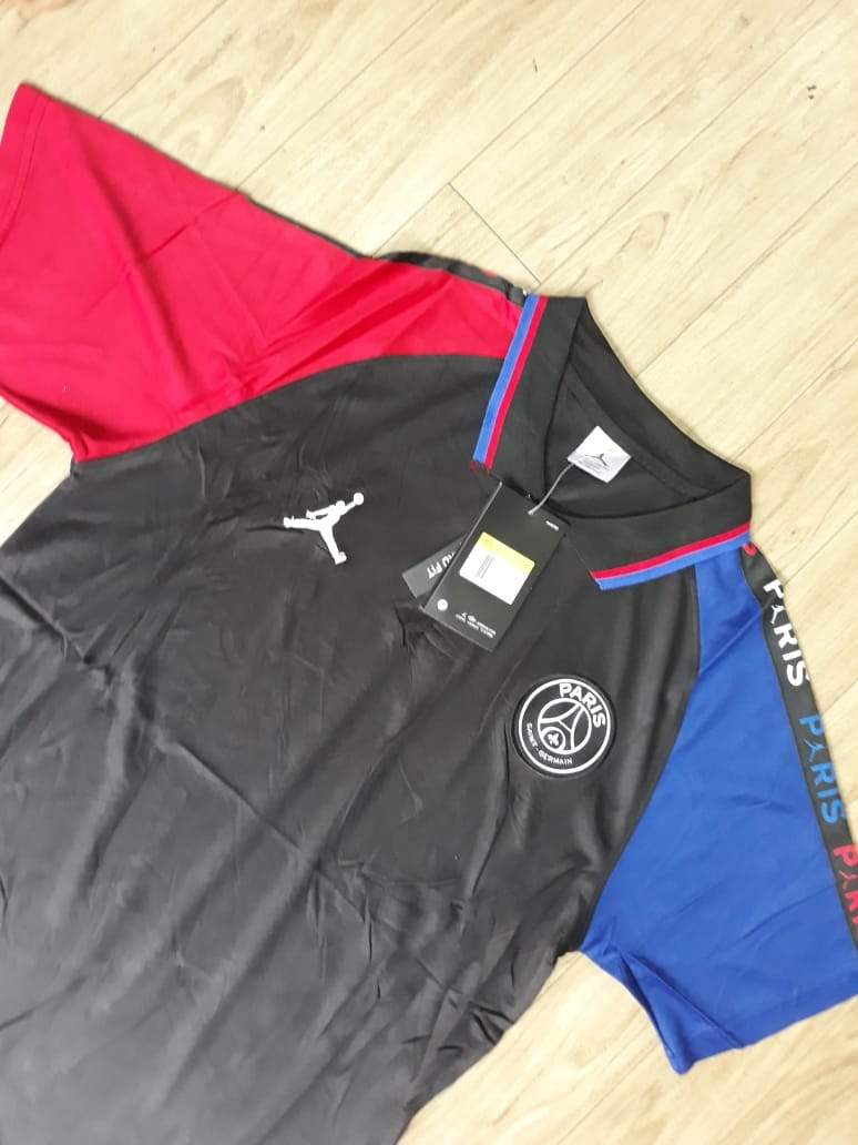 PSG Jordan Black/Red/Blue Polo Tee