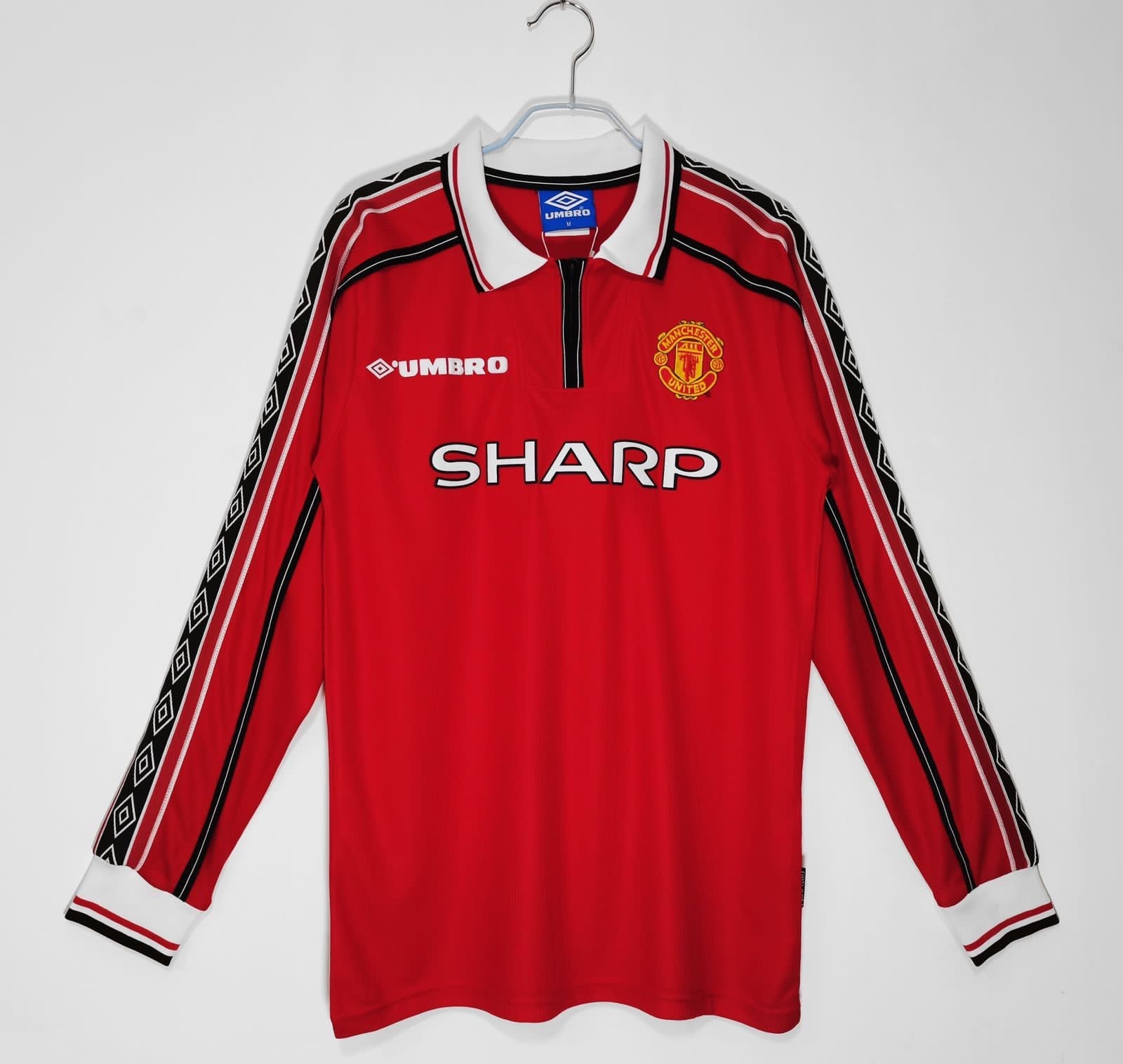 Retro Man Utd Home Full Sleeve Jersey   1998-00