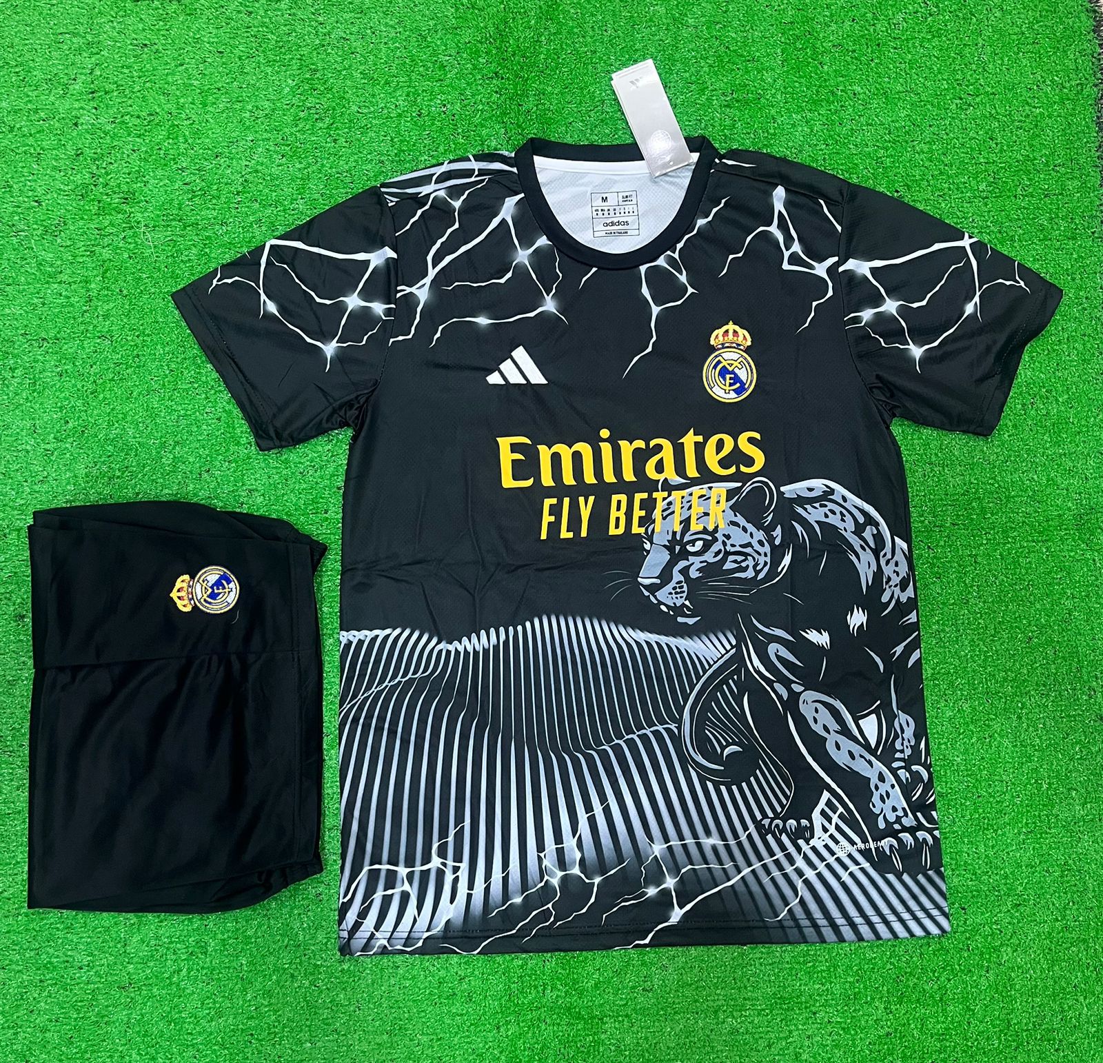 Real Madrid Special edition White Black  TigerJersey with Shorts 2024/25 [Premium Quality]