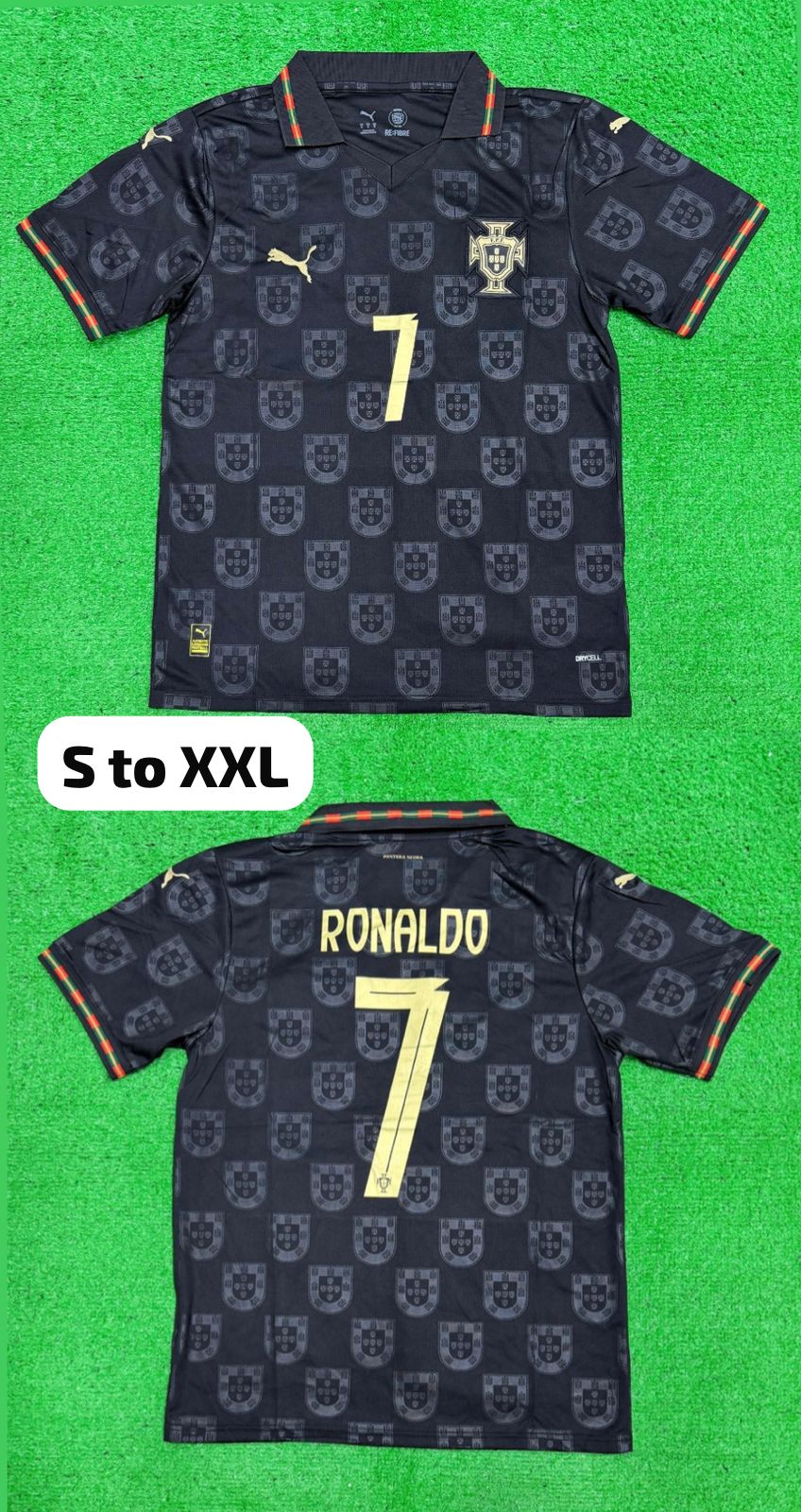 Portugal Black panther Ronaldo Jersey WC 2026 [Superior Quality]