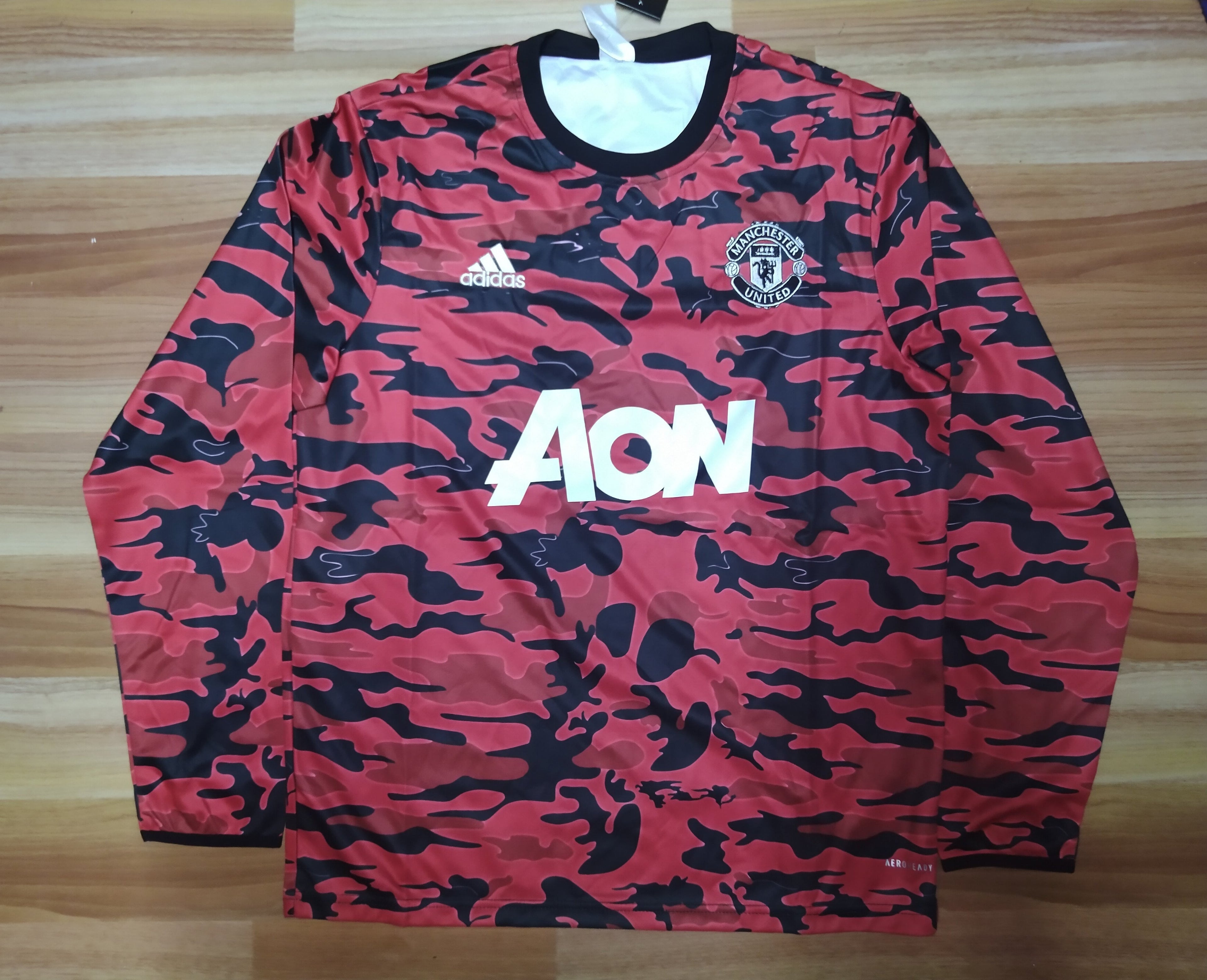 Manchester United Home Track Upper Black/Red 2021/22