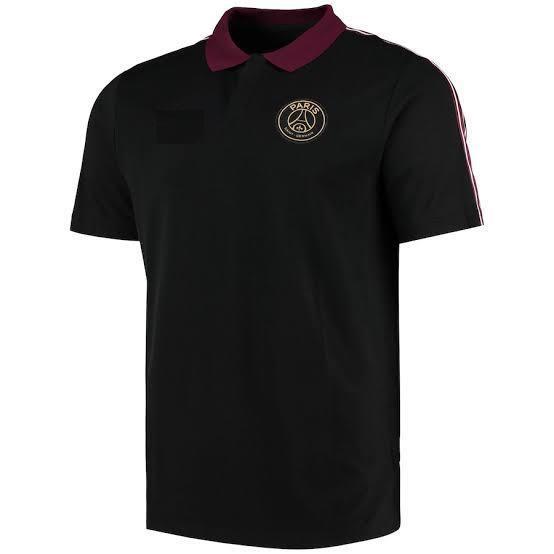 PSG Jordan Black/Maroon Polo Tee