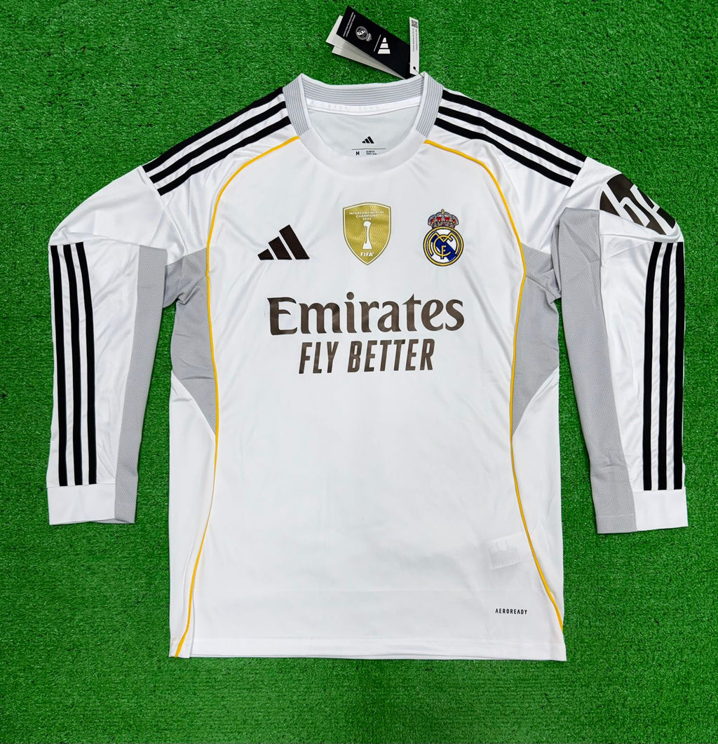 R Madrid Home Jersey Full sleeve with Badge 2025/26 [Superior Quality]