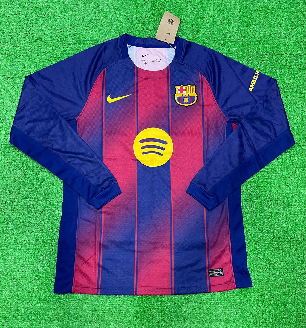 Barcelona Home Full Sleeve Jersey 2025/26 [Superior Quality]