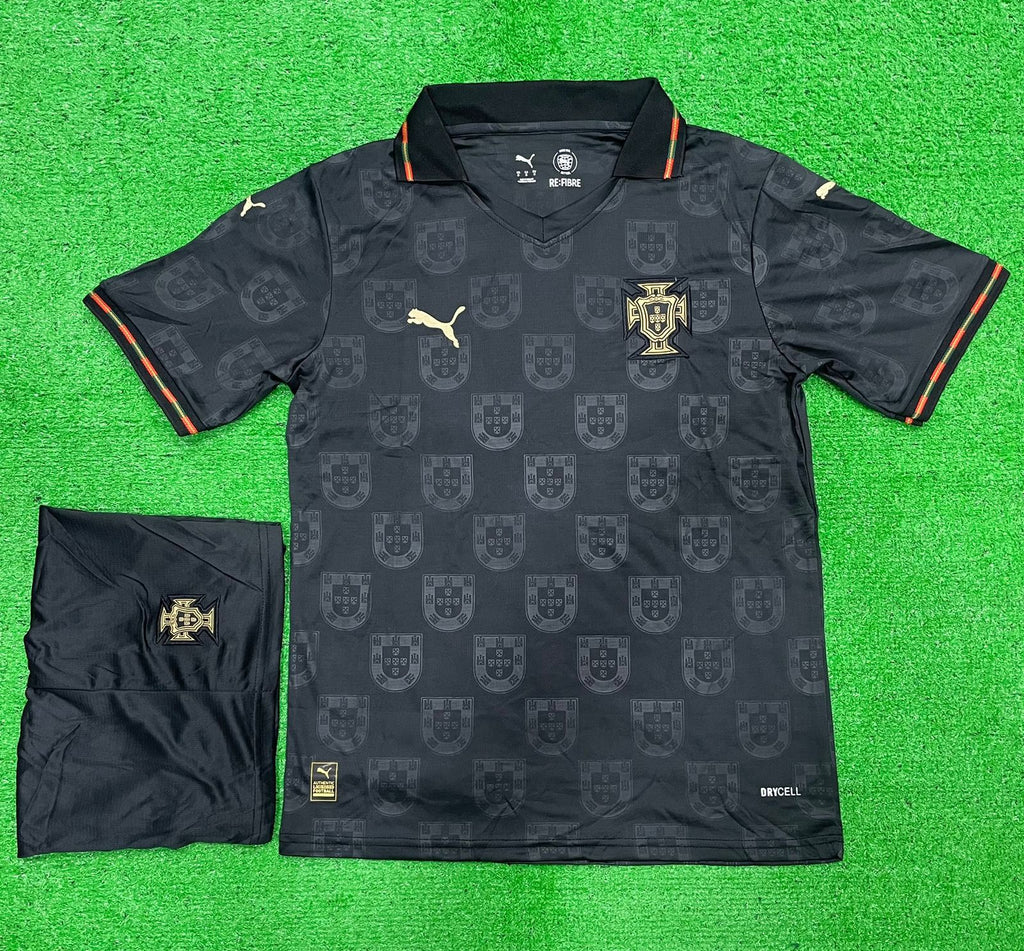 Portugal Black Panther Jersey with Shorts WC 2026 [Premium Quality]