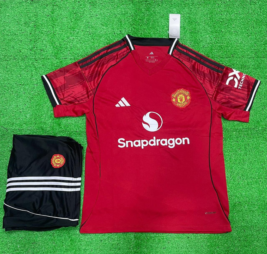 Man Utd Home Jersey and Shorts 2025/26 [PremiumQuality]