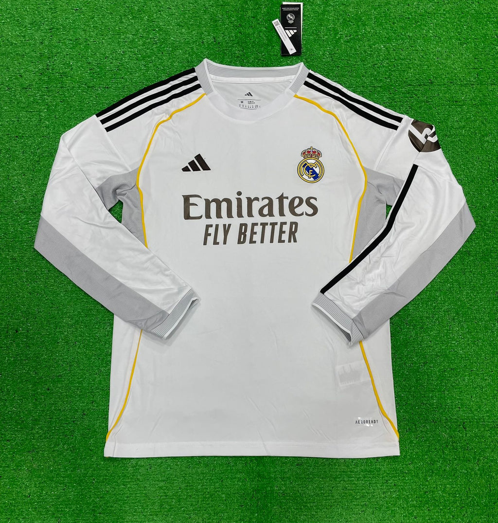 R Madrid Home Jersey Full sleeve with Badge 2025/26 [Superior Quality]